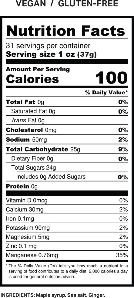 Endurance Tap, Caffeinated Energy Gels, Maple, 24pcs