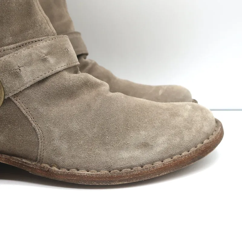Fiorentini   Baker Eternity 7040 Three-Buckle Boots Taupe Suede Size 36.5