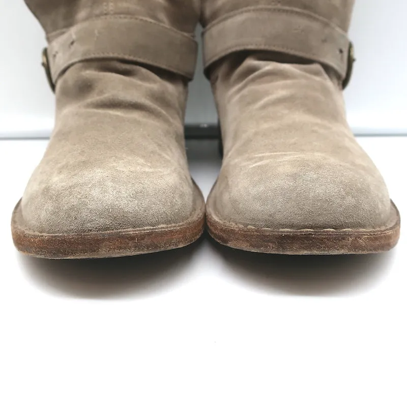 Fiorentini   Baker Eternity 7040 Three-Buckle Boots Taupe Suede Size 36.5