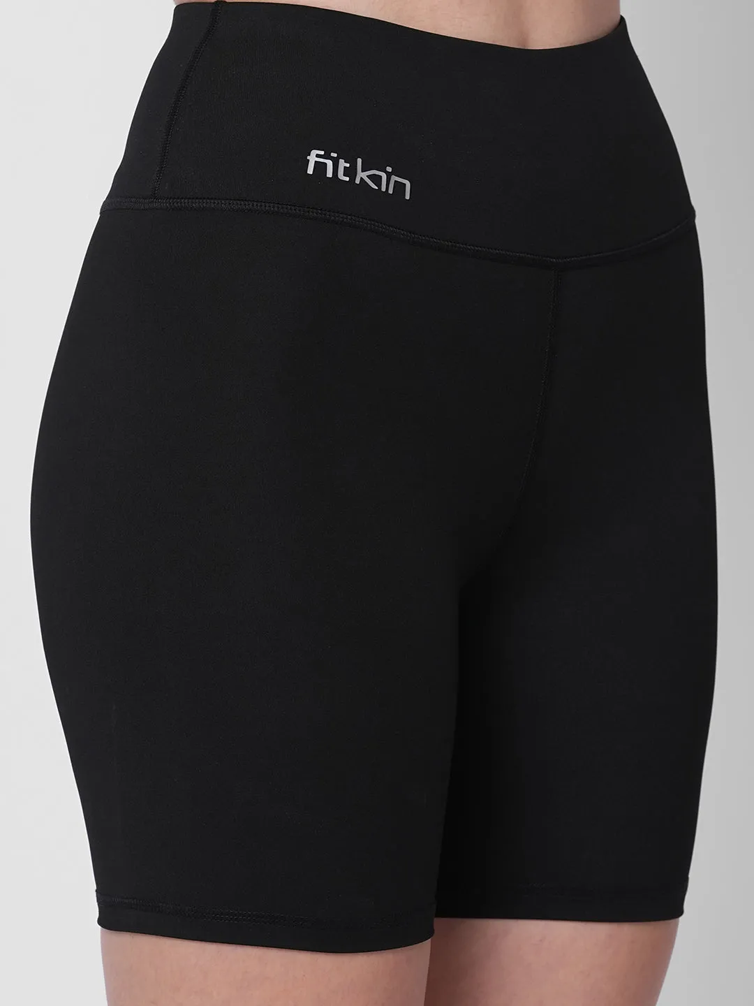 Fitkin women black core biker shorts
