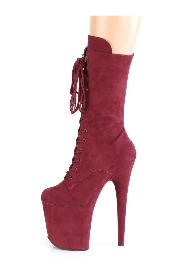 FLAMINGO-1050FS Exotic Boot | Burgundy Faux Suede
