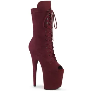 FLAMINGO-1051FS  Burgundy Faux Suede/Burgundy Faux Suede