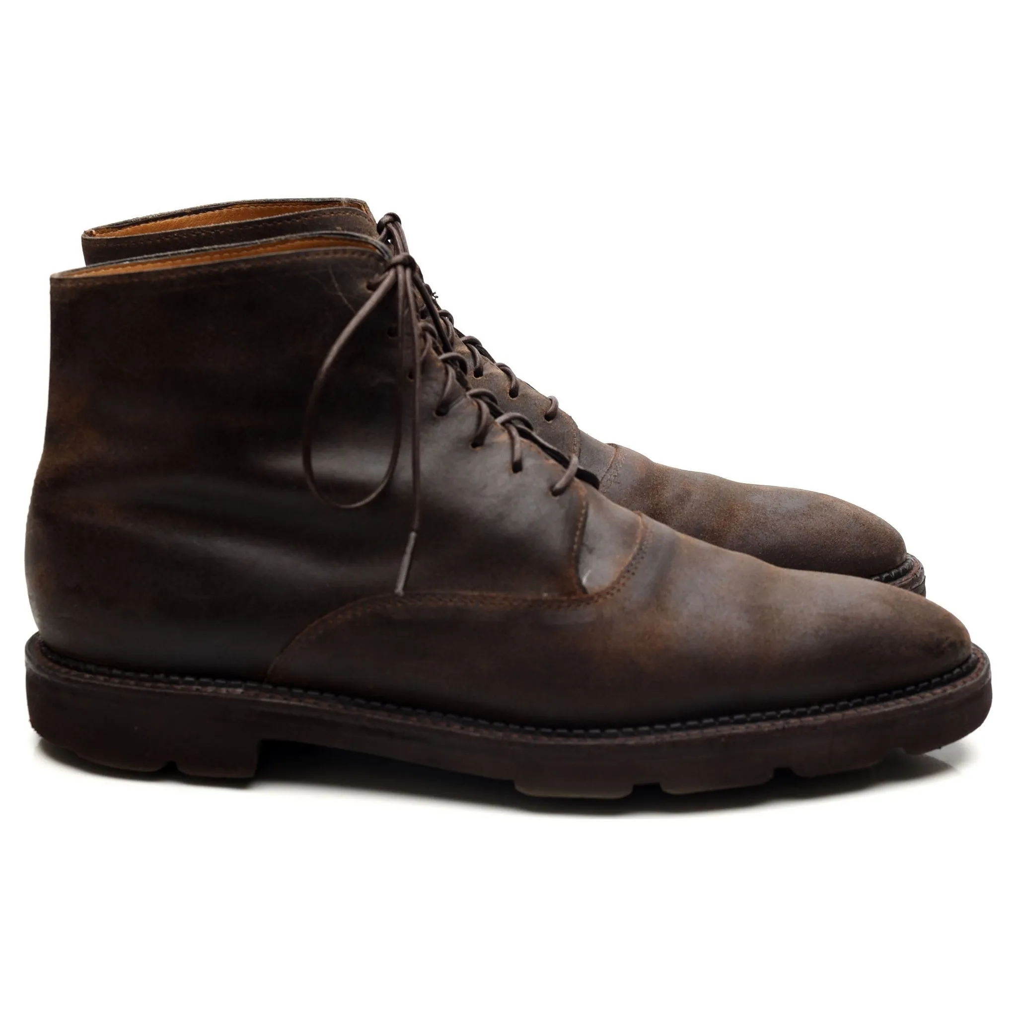'Forge' Dark Brown Waxed Suede Boots UK 7 E