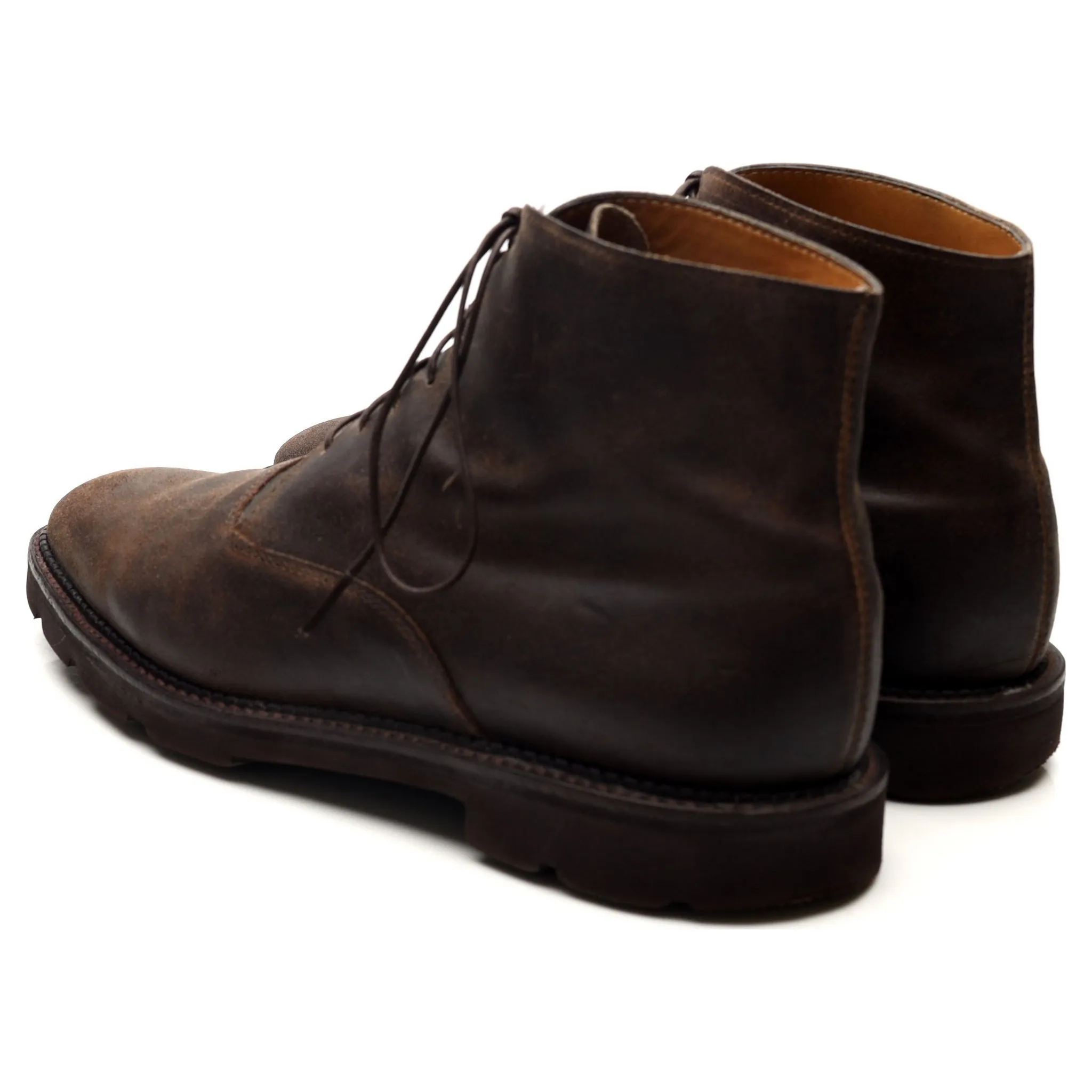 'Forge' Dark Brown Waxed Suede Boots UK 7 E