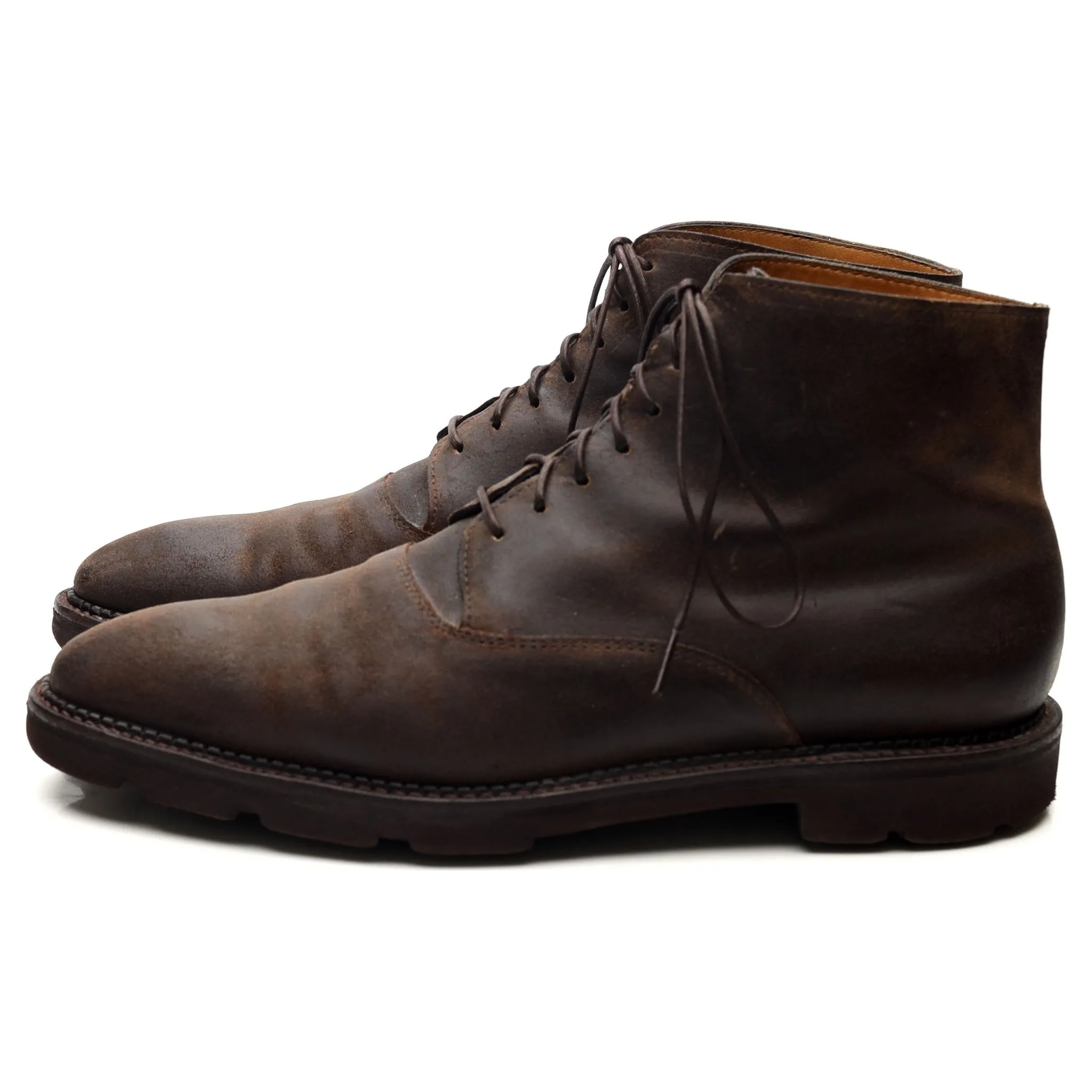 'Forge' Dark Brown Waxed Suede Boots UK 7 E