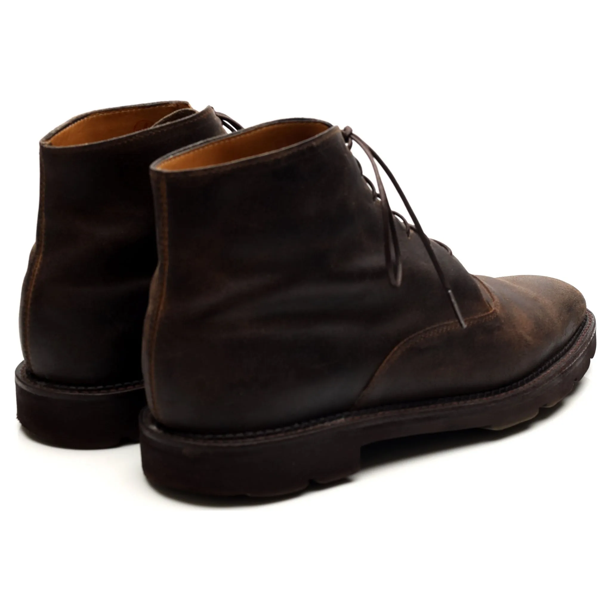 'Forge' Dark Brown Waxed Suede Boots UK 7 E