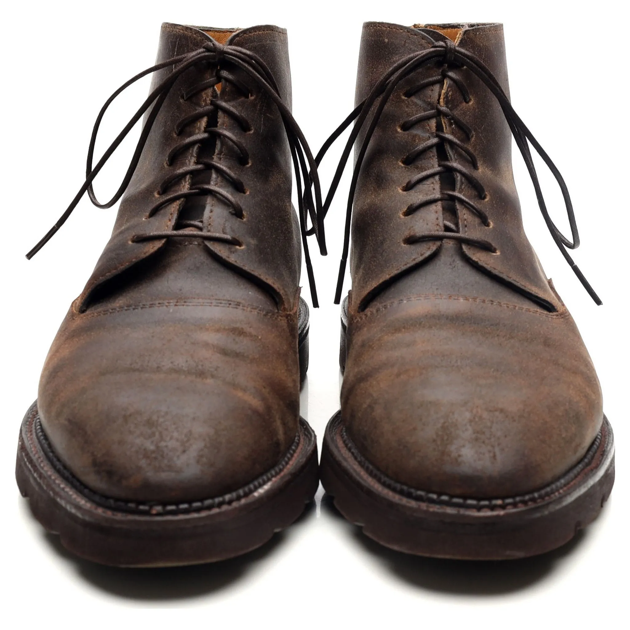 'Forge' Dark Brown Waxed Suede Boots UK 7 E