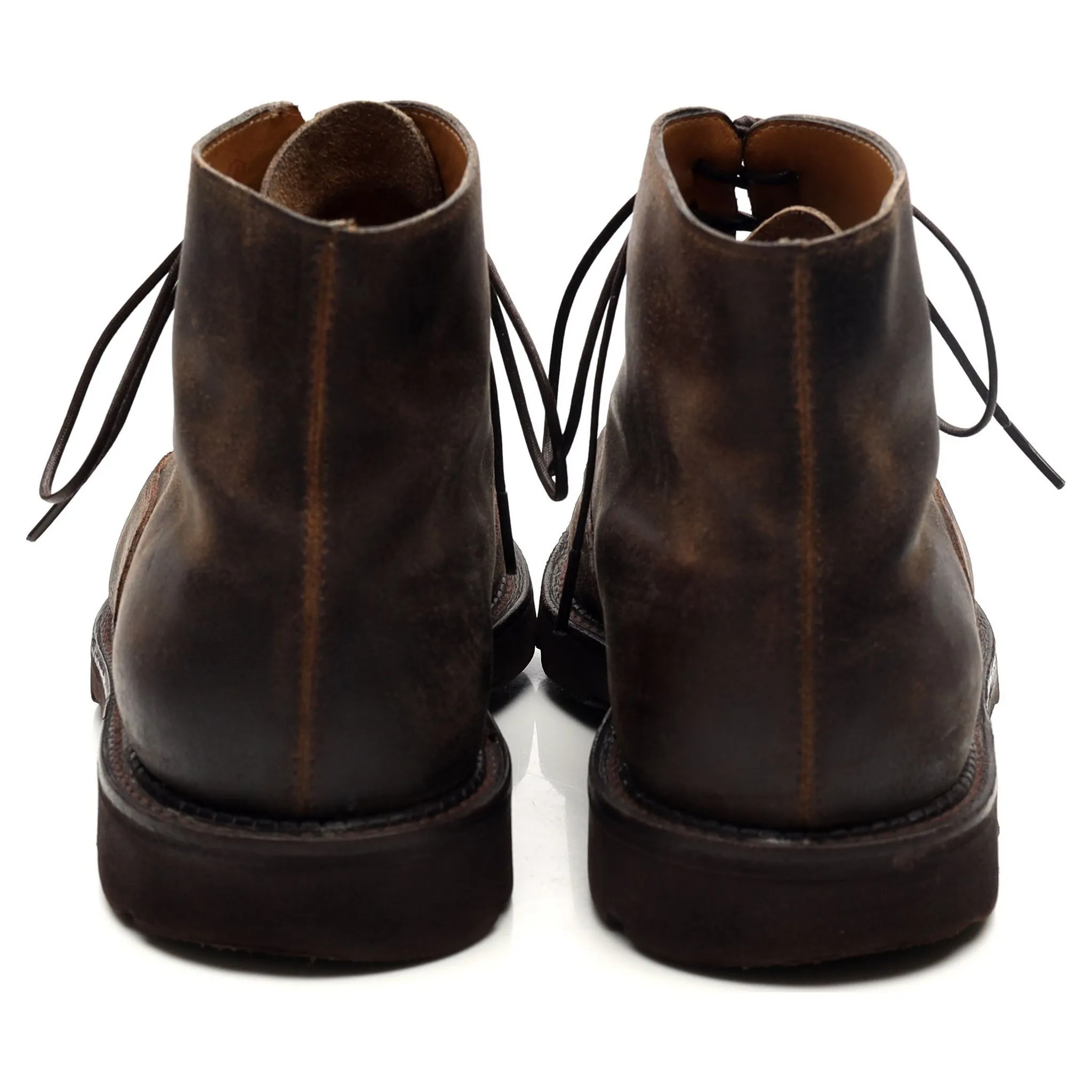 'Forge' Dark Brown Waxed Suede Boots UK 7 E