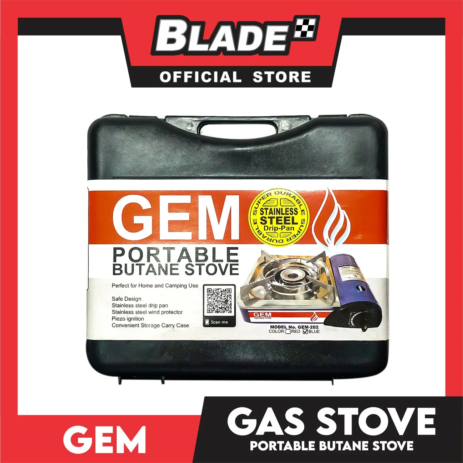 Gem Portable Butane Stove GEM-202 Perfect for Samgyup, Hiking, Picnic and etc.