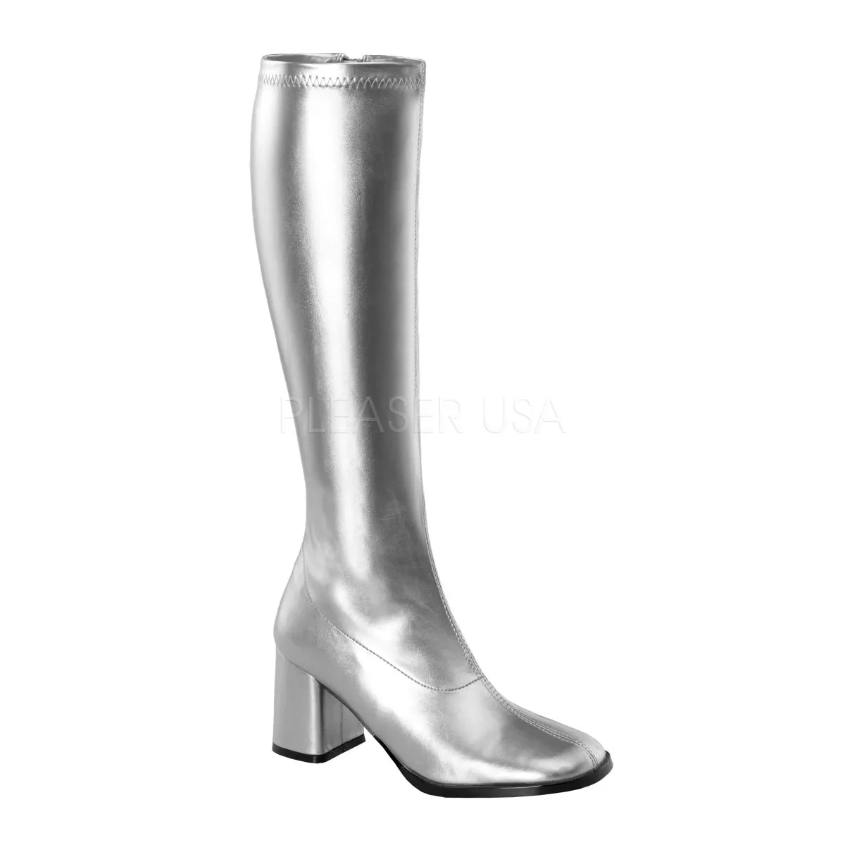 GOGO-300  Silver Metallic Str Pu