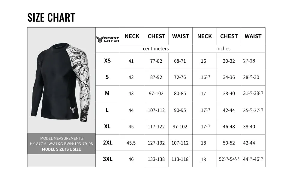 Graphic 2.0 UPF50  Long Sleeve Rash Guard for Men - Tattoo Eagle