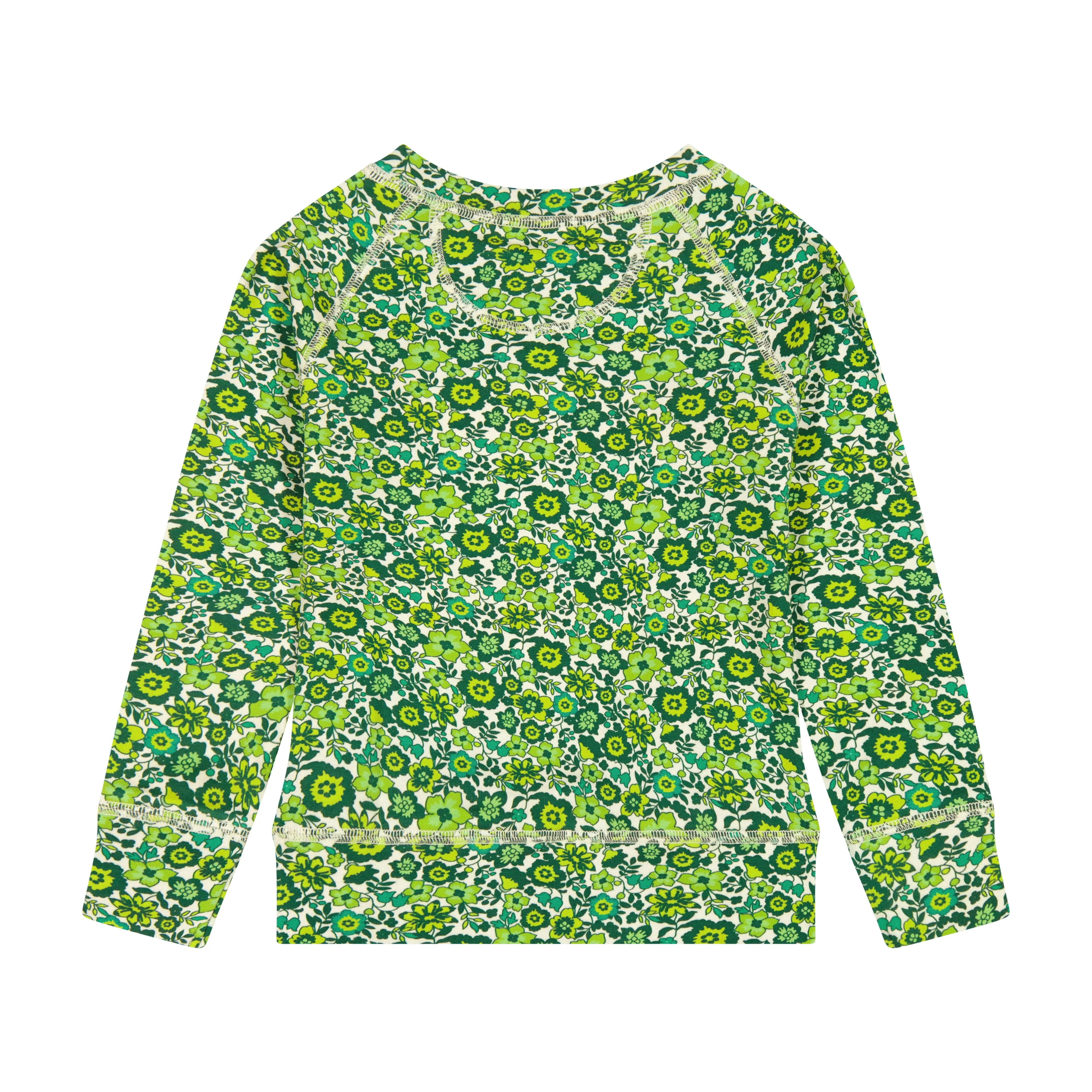 Green Floral Crewneck Sweatshirt