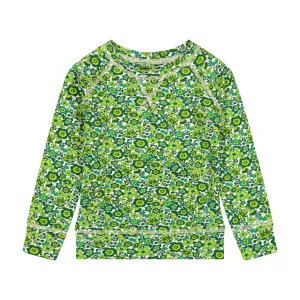Green Floral Crewneck Sweatshirt