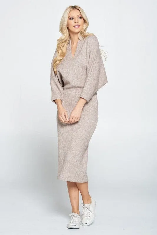 ❤️GYPSY FOX - Sweater Knit Midi Dress by Renee C.