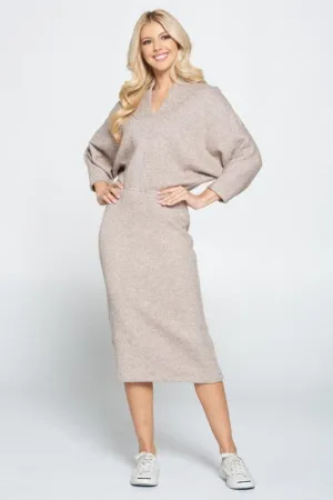 ❤️GYPSY FOX - Sweater Knit Midi Dress by Renee C.