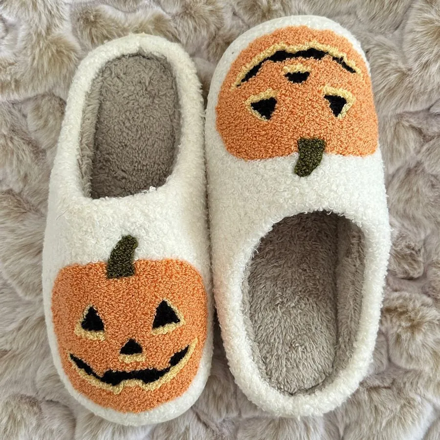 Halloween Pumpkin Slipper, JackOLantern Slipper, Halloween Slipper, Spooky Slipper, Fall Slipper, Spooky Season Slipper, Cute Fall Slipper