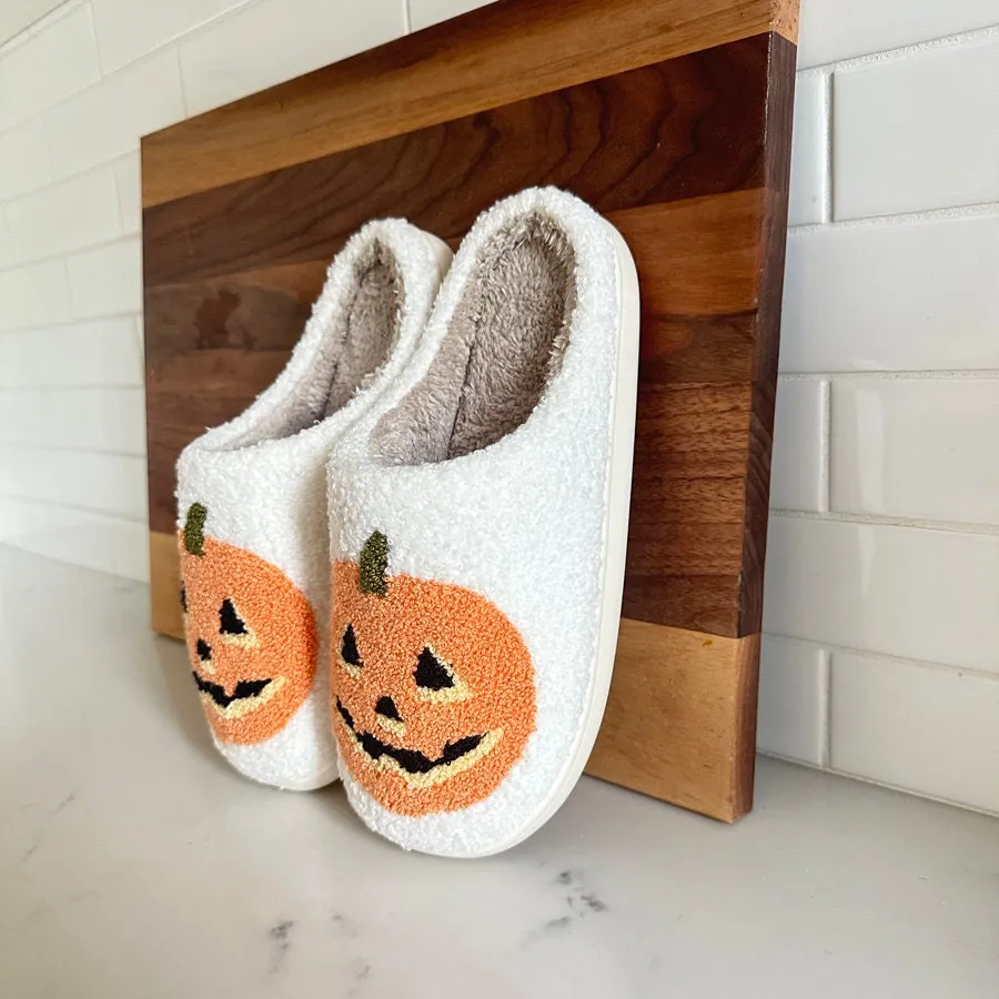 Halloween Pumpkin Slipper, JackOLantern Slipper, Halloween Slipper, Spooky Slipper, Fall Slipper, Spooky Season Slipper, Cute Fall Slipper