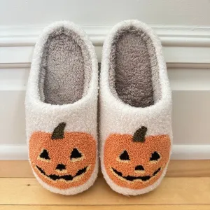 Halloween Pumpkin Slipper, JackOLantern Slipper, Halloween Slipper, Spooky Slipper, Fall Slipper, Spooky Season Slipper, Cute Fall Slipper