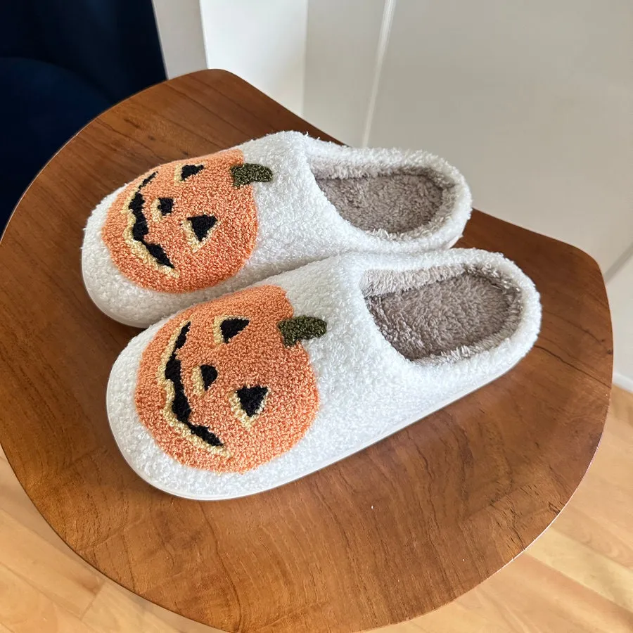 Halloween Pumpkin Slipper, JackOLantern Slipper, Halloween Slipper, Spooky Slipper, Fall Slipper, Spooky Season Slipper, Cute Fall Slipper