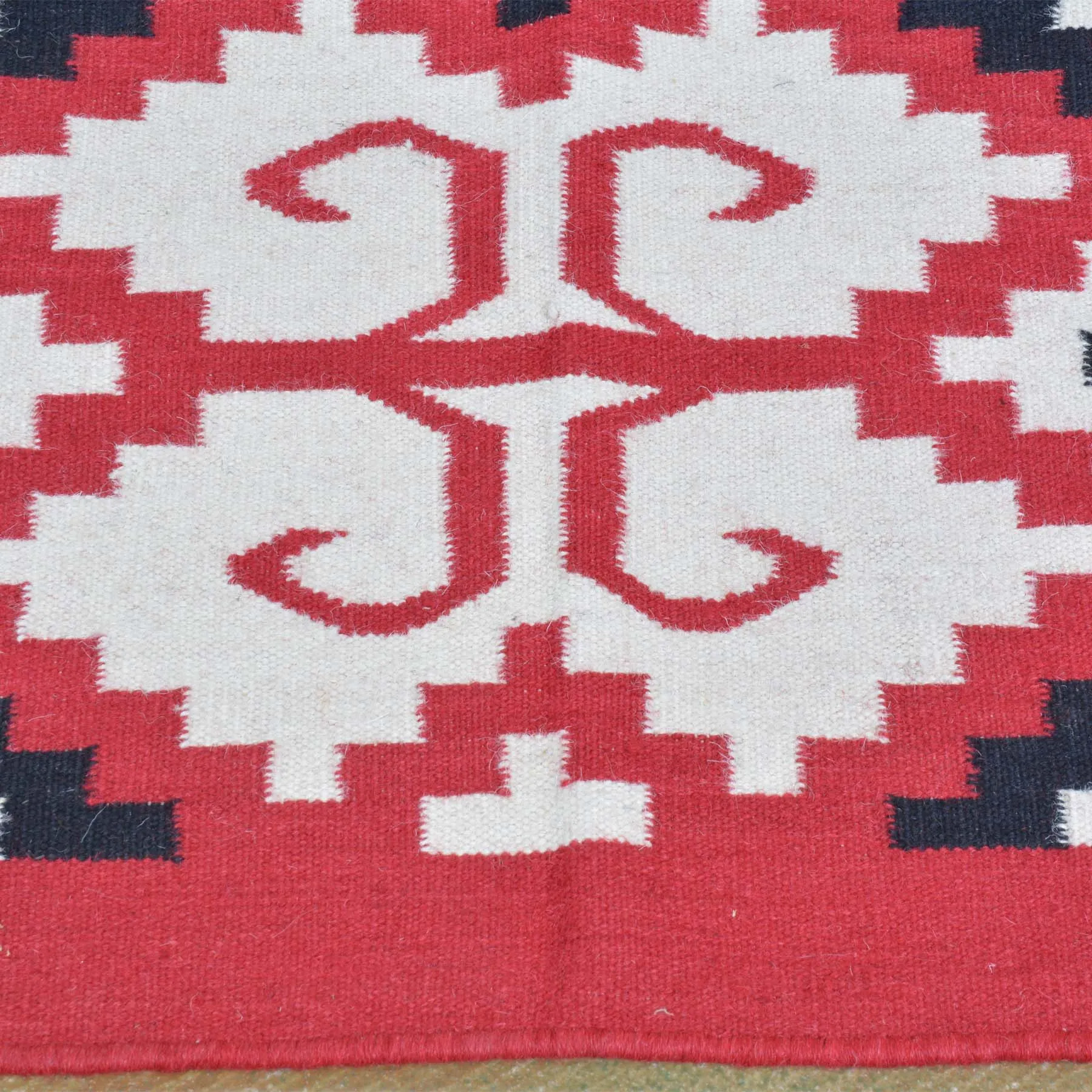 Hand-Woven Southwestern Kilim Geometric Design Handmade Wool Rug (Size 5.0 X 7.0) Brrsf-1092