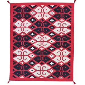 Hand-Woven Southwestern Kilim Geometric Design Handmade Wool Rug (Size 5.0 X 7.0) Brrsf-1092