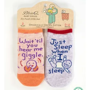 Hear Me Giggle Sleep Baby Socks