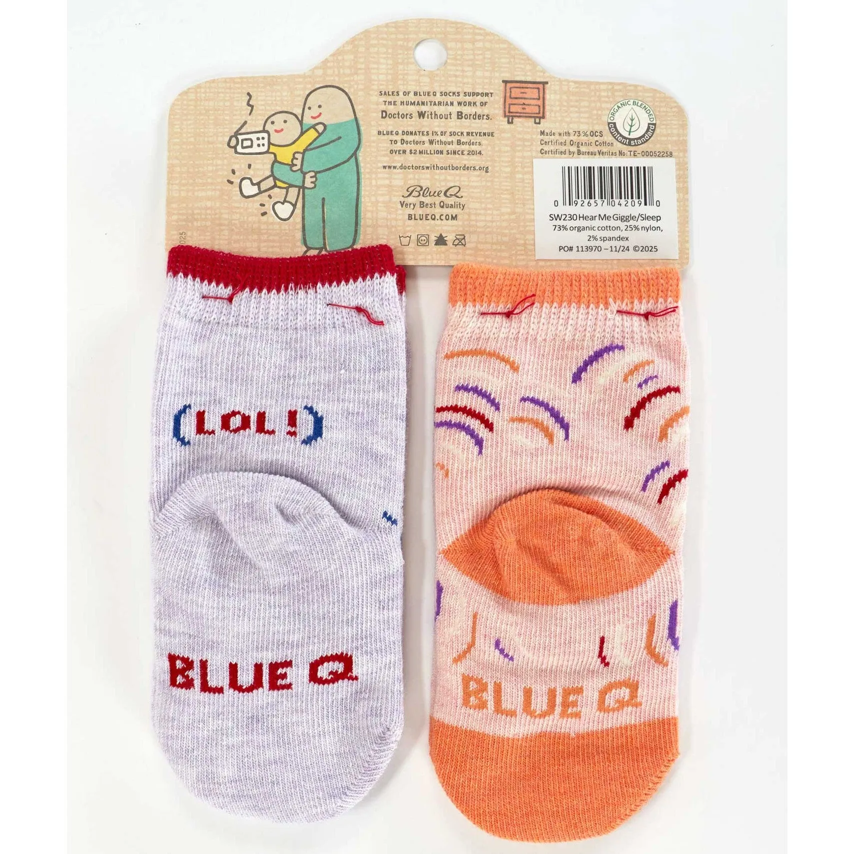Hear Me Giggle Sleep Baby Socks