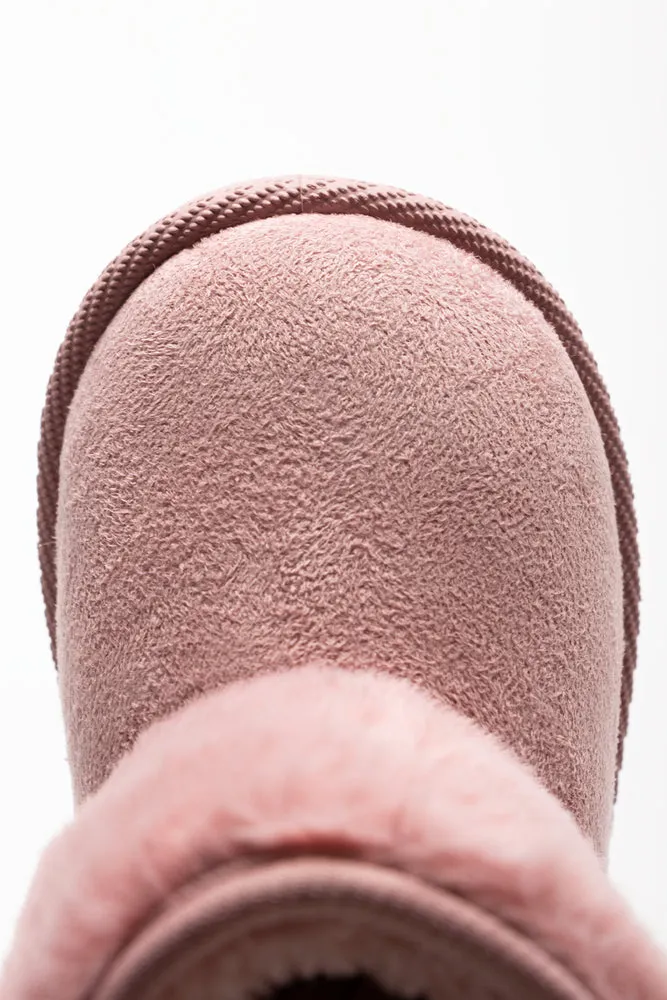 Heart Fur Comfort Boots Pink