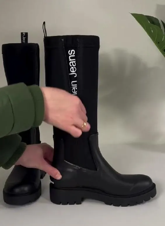 High top rain boots thick sole boots