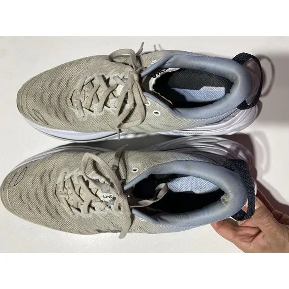 Hoka One One Running Shoes Men 11 Blue Fog Bondi X Athletic Gym Exercise
