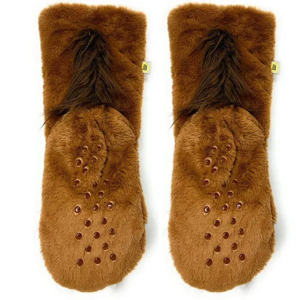Horse Play Kids Plush Animal Slipper Socks