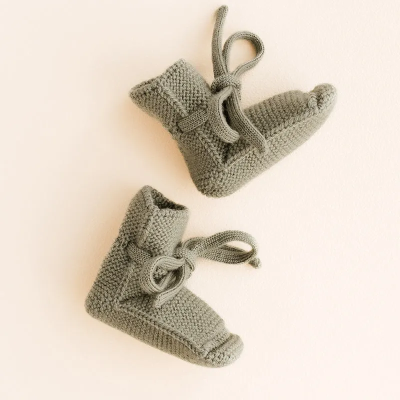 Hvid  Baby Knitted Shoes Booties Artichoke