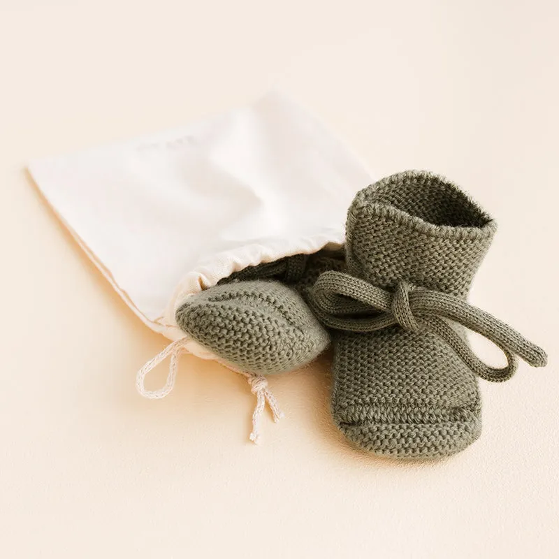 Hvid  Baby Knitted Shoes Booties Artichoke