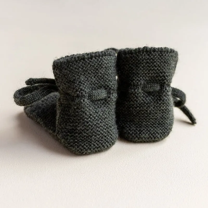 Hvid  Booties Pine Knit Baby Shoes