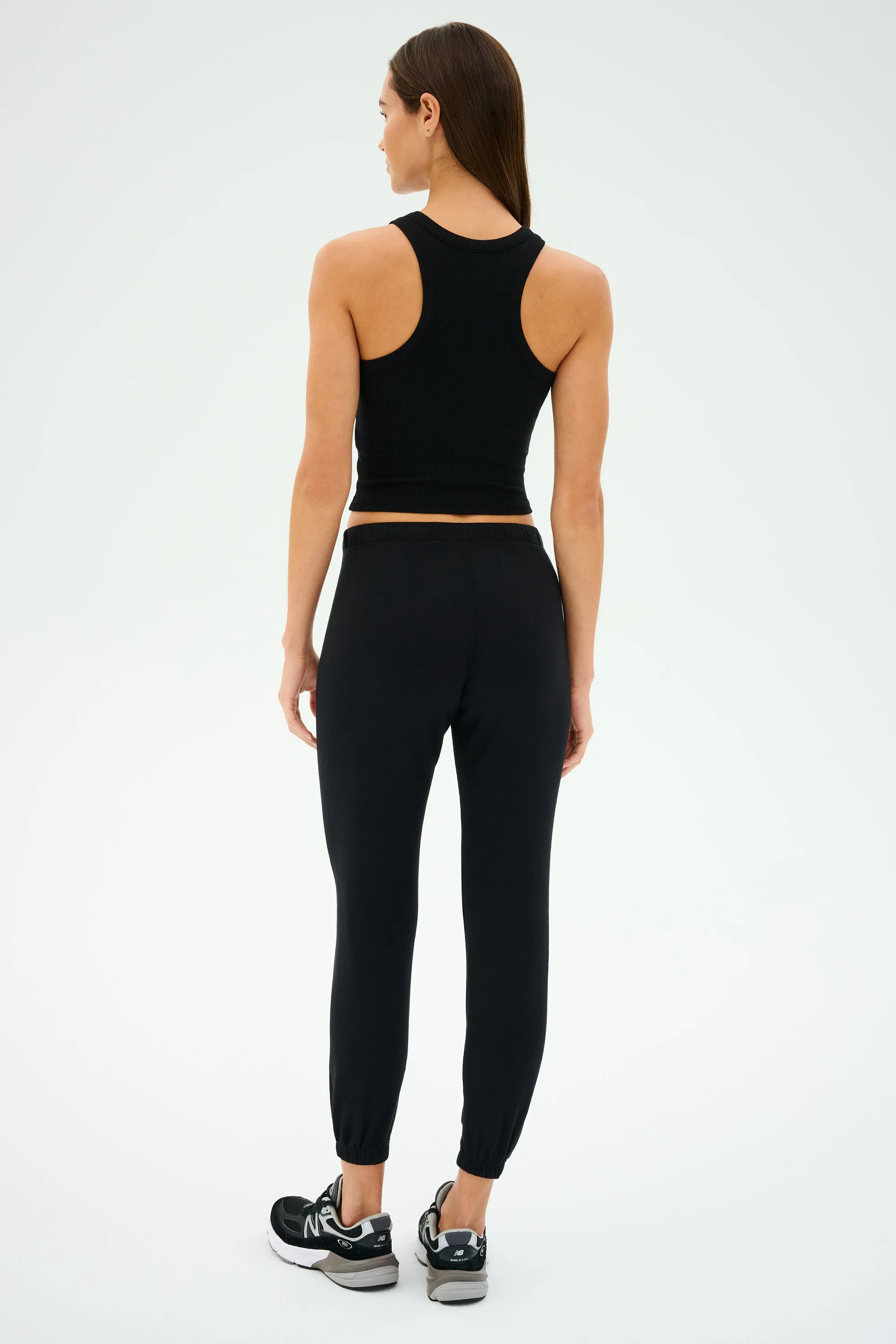 Kiki Rib Crop Tank - Black