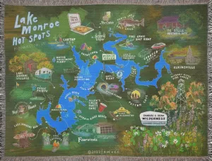 Lake Monroe Hot Spots Blanket