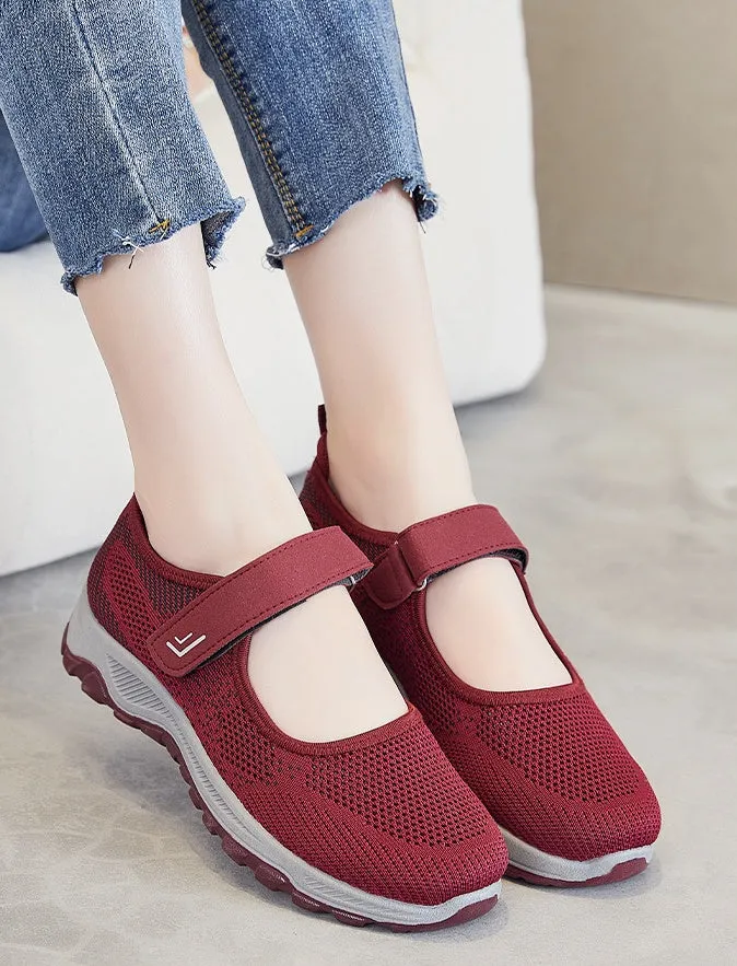 Lightweight Women's Casual Sneakers Featuring Adjustable and Non-Slip Soles