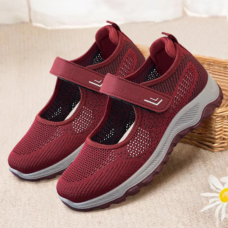 Lightweight Women's Casual Sneakers Featuring Adjustable and Non-Slip Soles