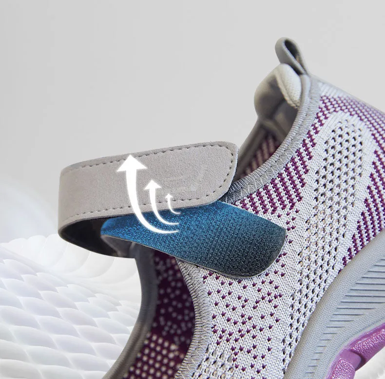 Lightweight Women's Casual Sneakers Featuring Adjustable and Non-Slip Soles