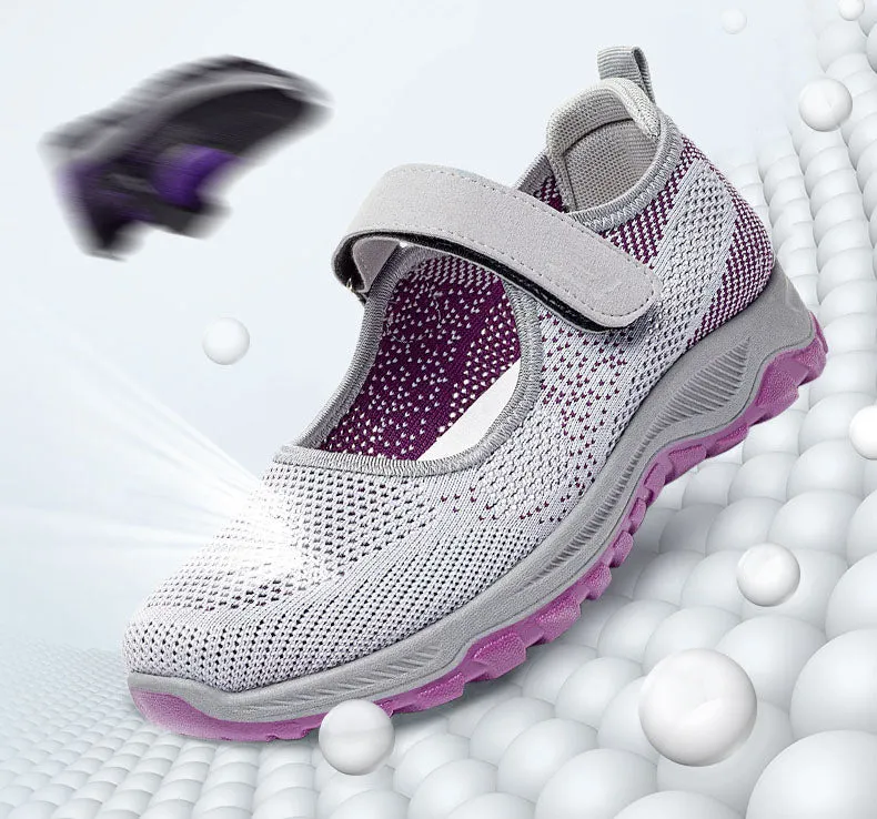 Lightweight Women's Casual Sneakers Featuring Adjustable and Non-Slip Soles