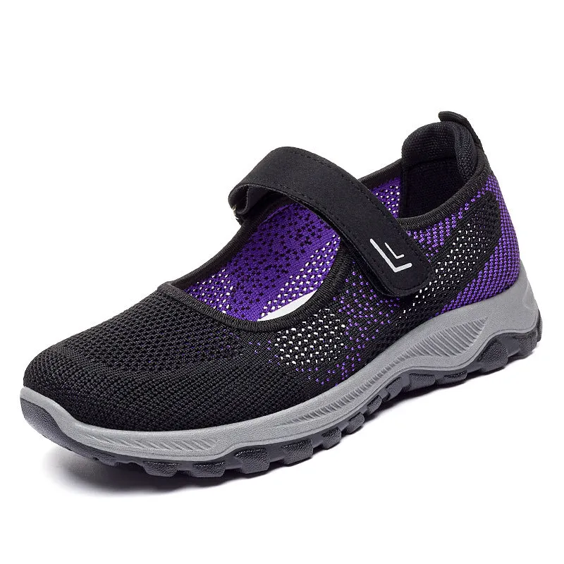 Lightweight Women's Casual Sneakers Featuring Adjustable and Non-Slip Soles