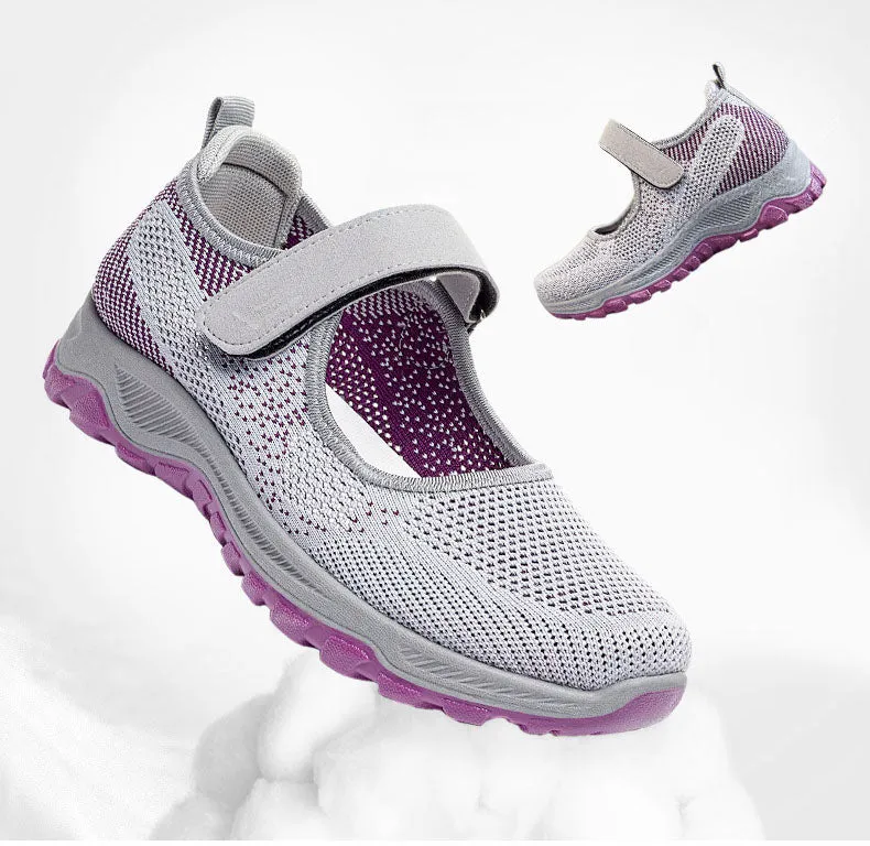Lightweight Women's Casual Sneakers Featuring Adjustable and Non-Slip Soles