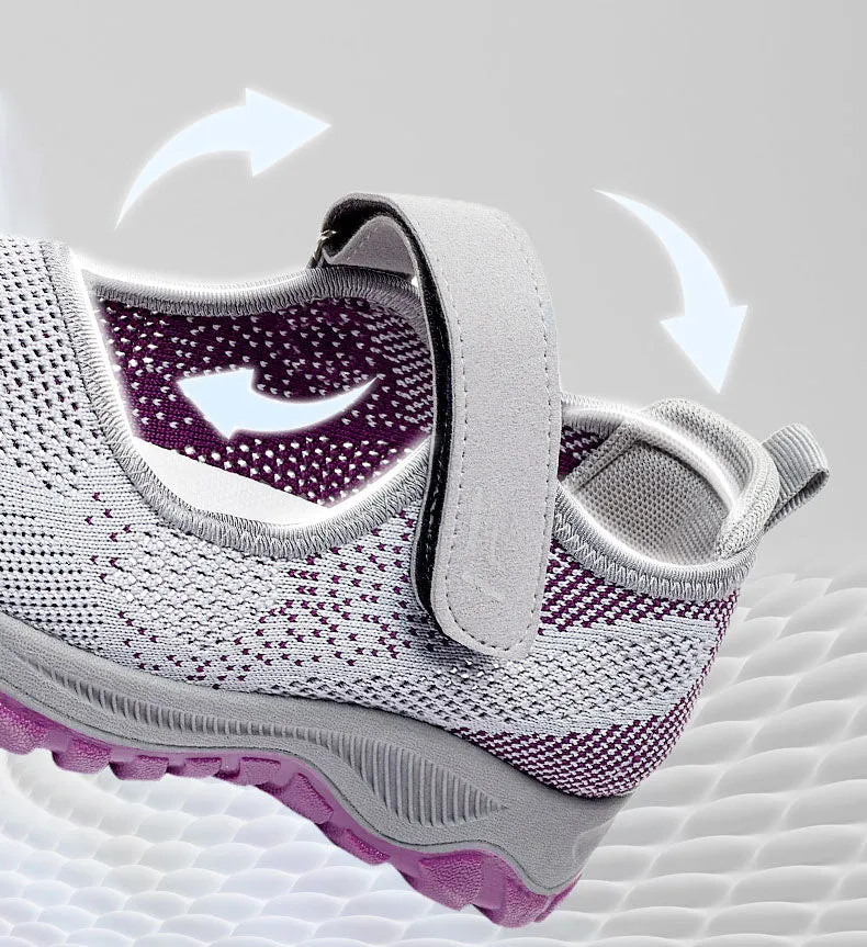 Lightweight Women's Casual Sneakers Featuring Adjustable and Non-Slip Soles