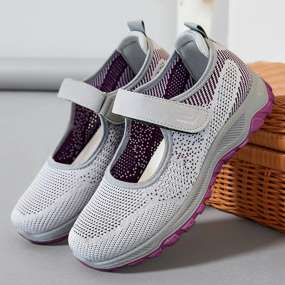 Lightweight Women's Casual Sneakers Featuring Adjustable and Non-Slip Soles