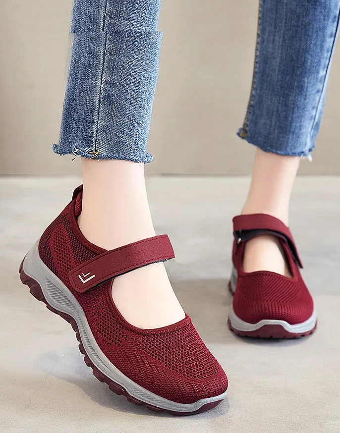 Lightweight Women's Casual Sneakers Featuring Adjustable and Non-Slip Soles