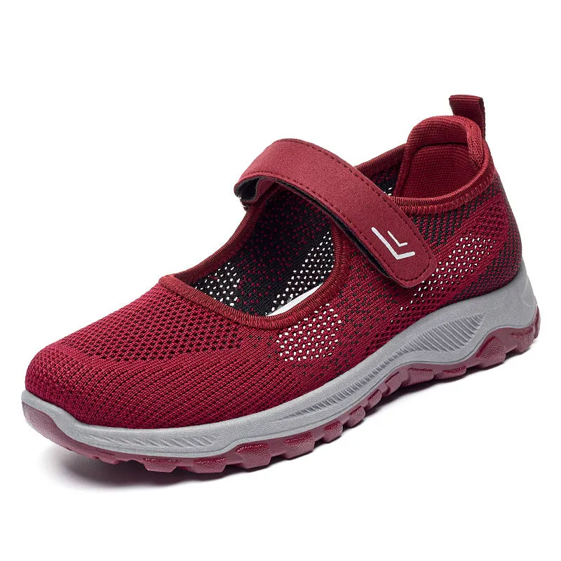 Lightweight Women's Casual Sneakers Featuring Adjustable and Non-Slip Soles