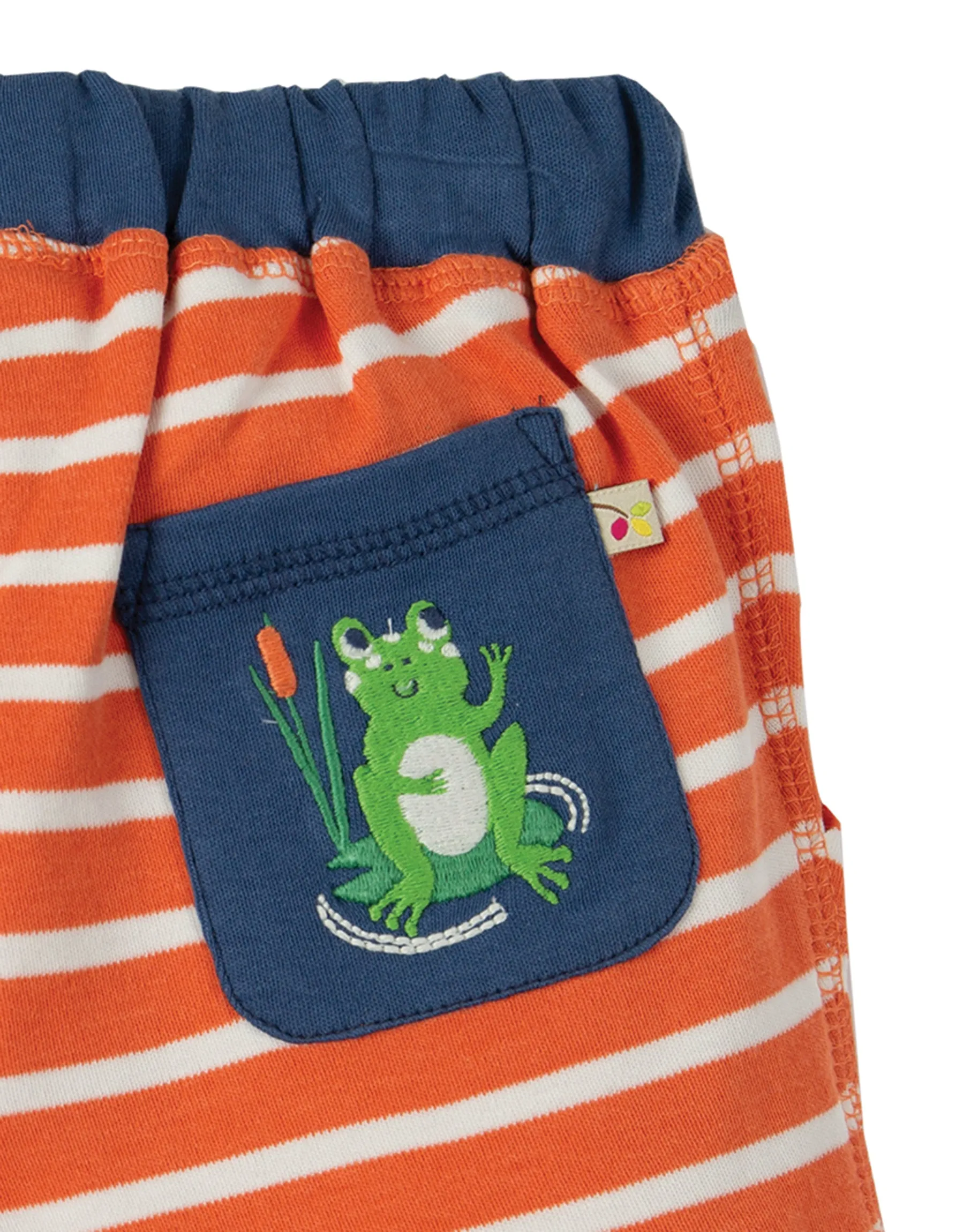 Little Stripy Shorts - Warm Orange Breton
