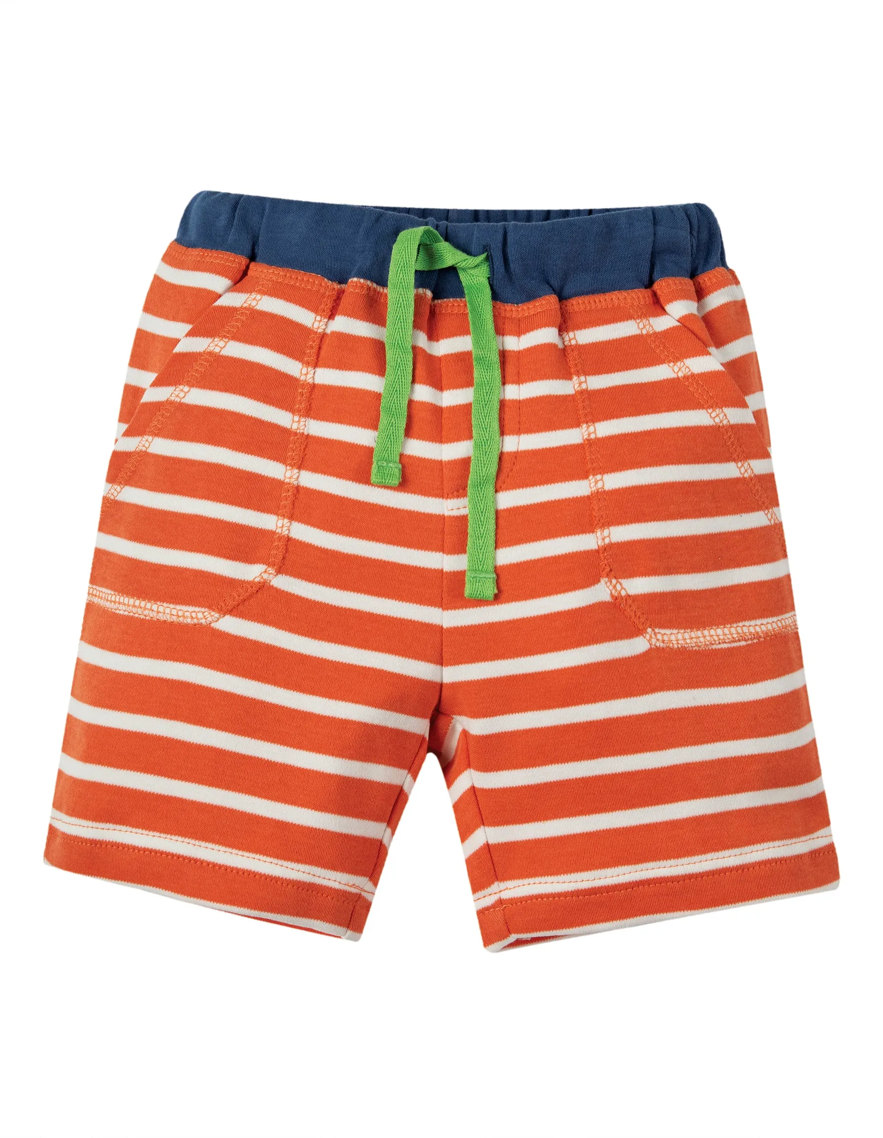 Little Stripy Shorts - Warm Orange Breton