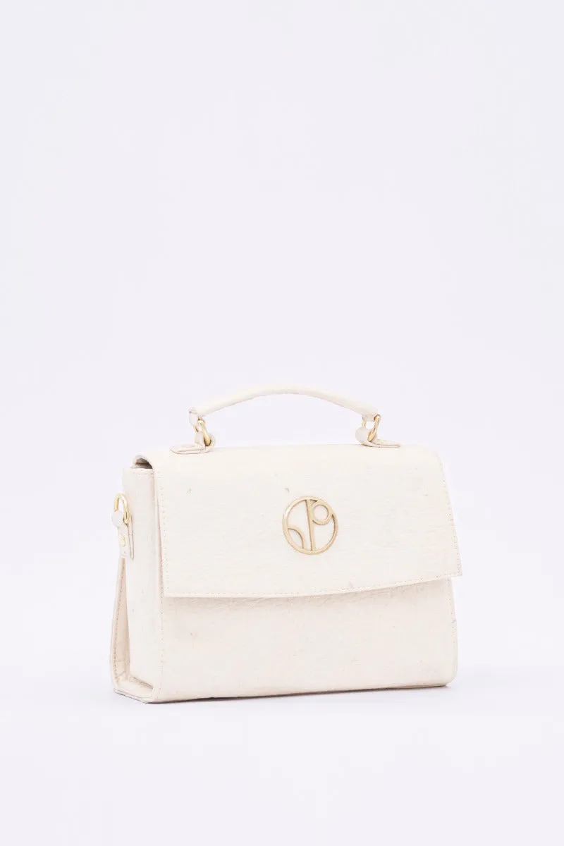 London LHR - Piñatex® Saddle Bag - Latte