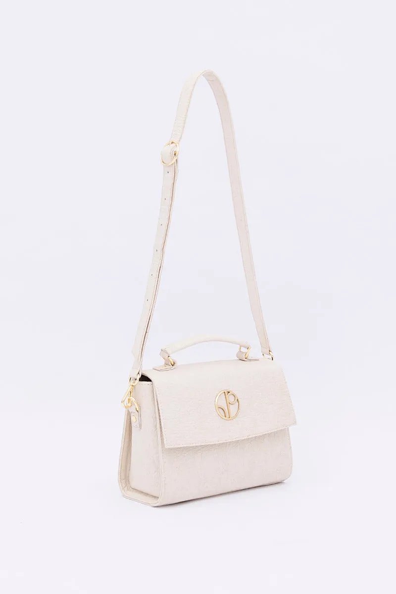 London LHR - Piñatex® Saddle Bag - Latte